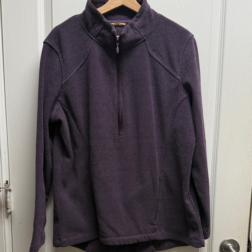 Ascend Men's Zip-Up Sweater in Deep Purple